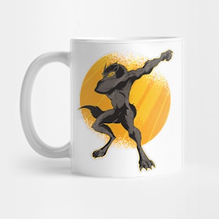 Funny Halloween Werewolf Dabbing Mug